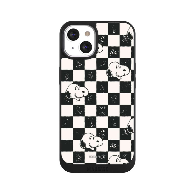 iPhone 13 NIVOpure Snoopy Heads Checked Pattern