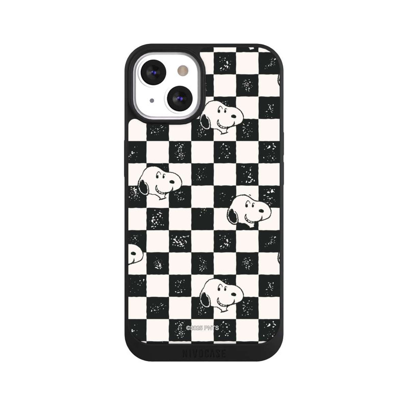 iPhone 13 NIVOpure Snoopy Heads Checked Pattern