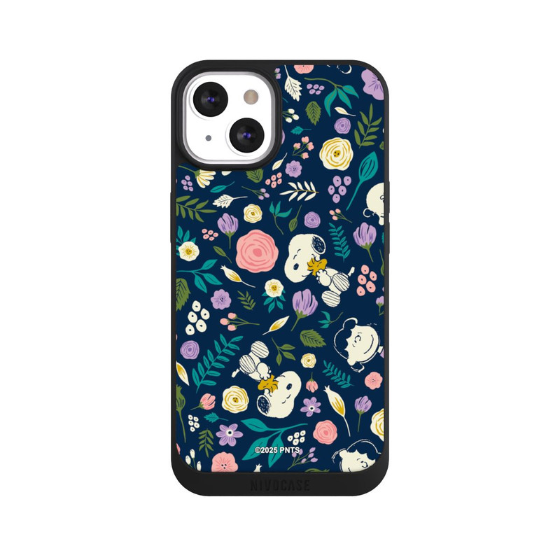 iPhone 13 NIVOpure Peanuts Dark Flower Pattern