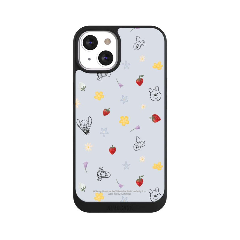 iPhone 13 NIVOpure Winnie Puuh und Freunde Erdbeer Muster Blau