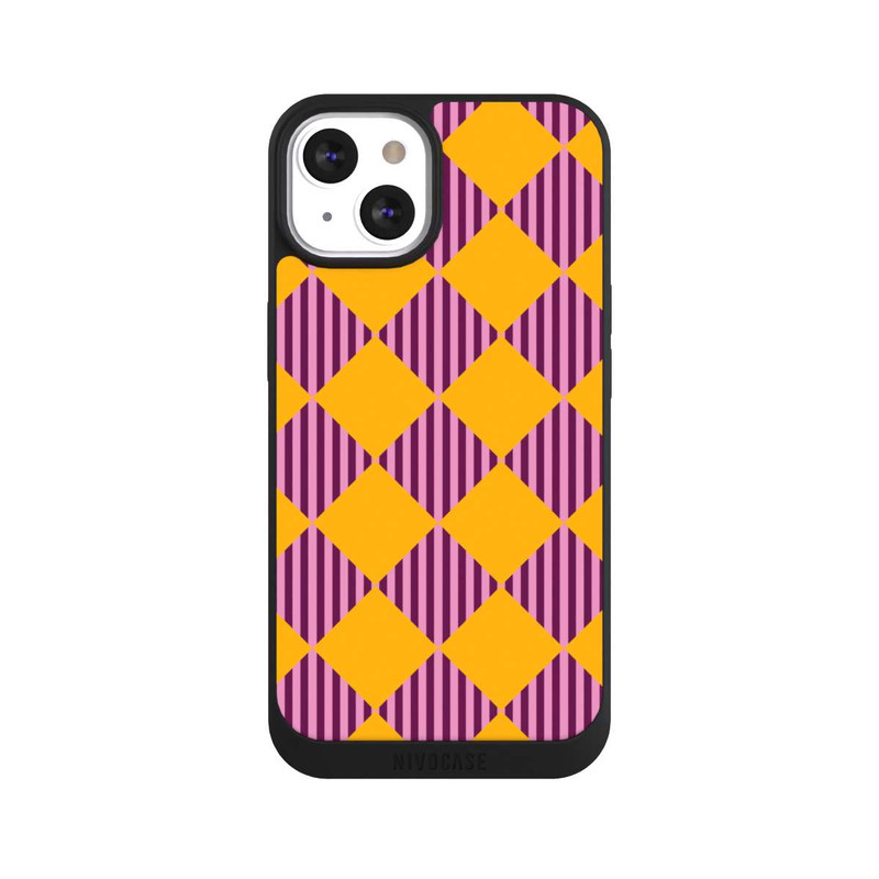 iPhone 13 NIVOpure Diamond Pattern Red Yellow