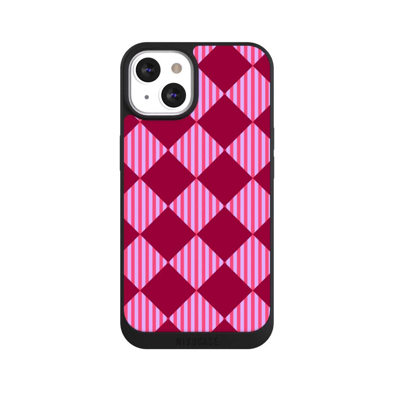iPhone 13 NIVOpure Diamond Pattern Red Pink