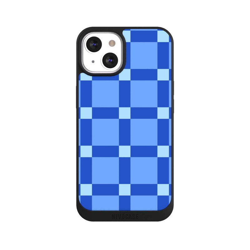 iPhone 13 NIVOpure Big Blue Checked Pattern