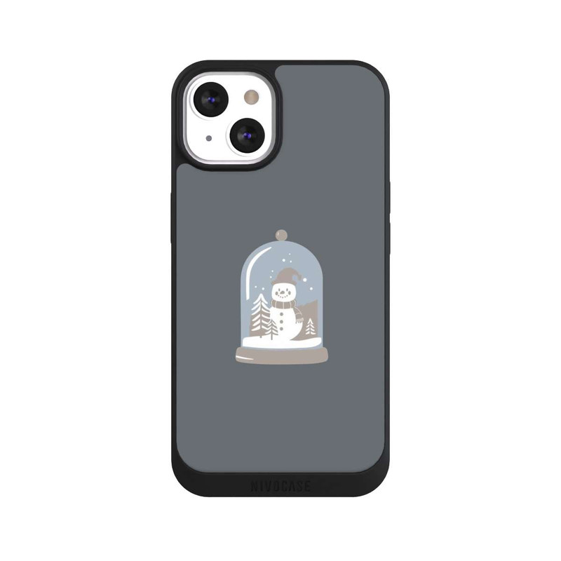 iPhone 13 NIVOpure Boule à Neige Minimaliste avec Bonhomme de Neige