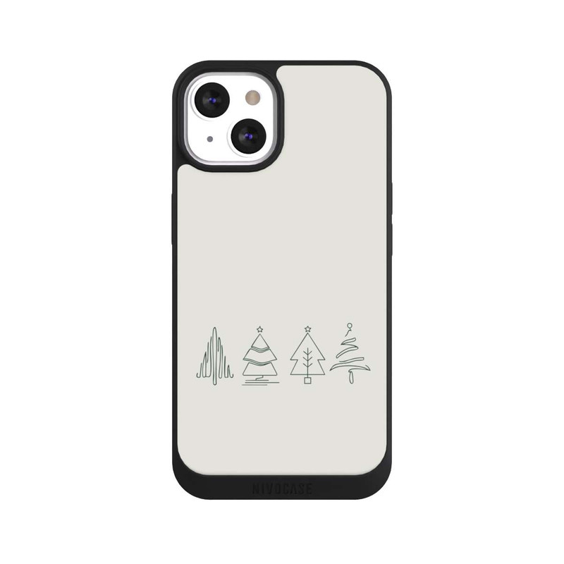 iPhone 13 NIVOpure Weihnachtsbäume Line Art Minimalistisch