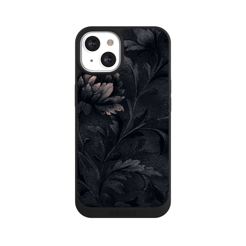 iPhone 13 NIVOpure Dunkles Blumenmuster Vintage
