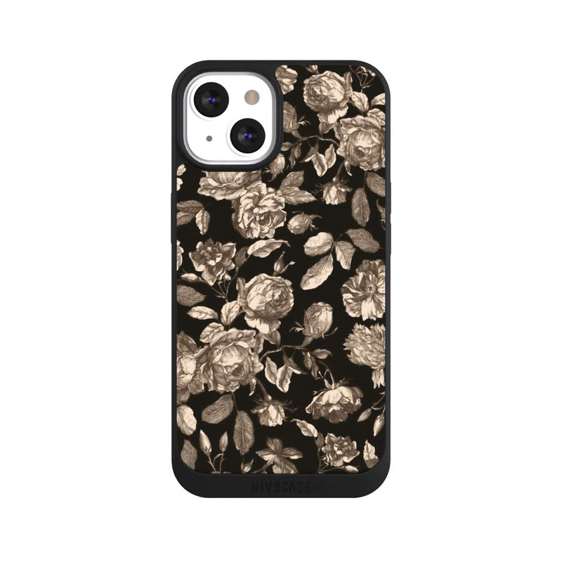 iPhone 13 NIVOpure Leinwand dunkle Blumen