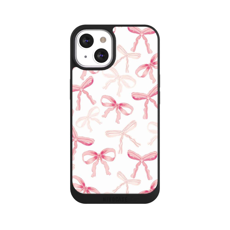 iPhone 13 NIVOpure Hell Rosa Schleifen Muster