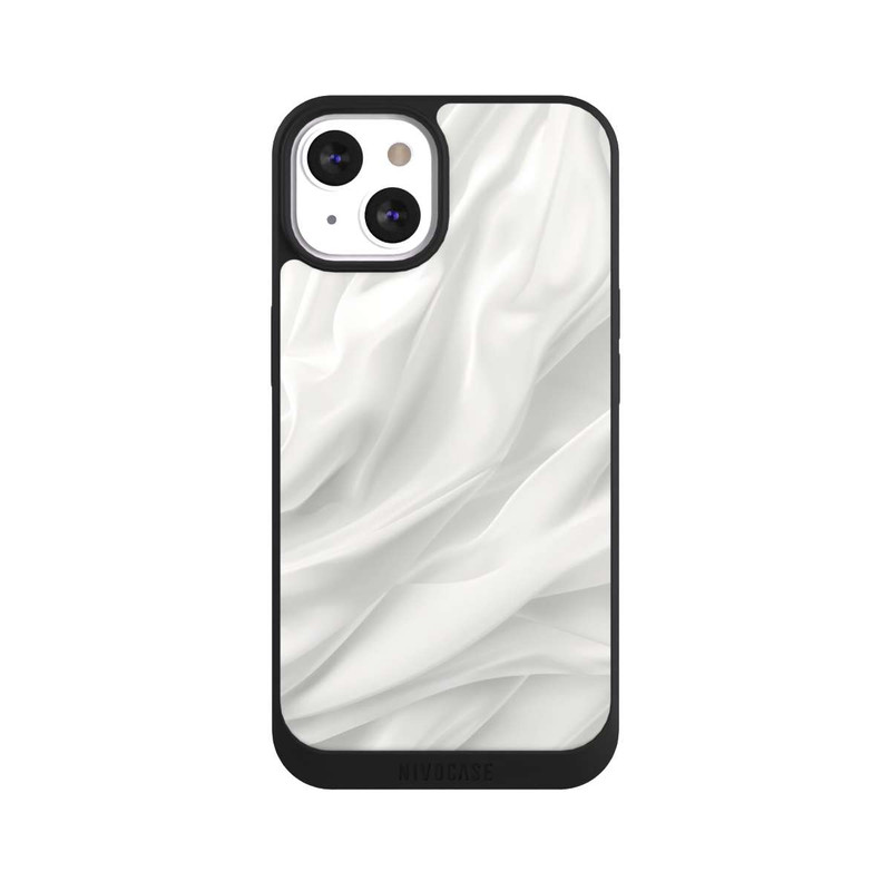 iPhone 13 NIVOpure Texture Lisse Satinée Blanche avec IA