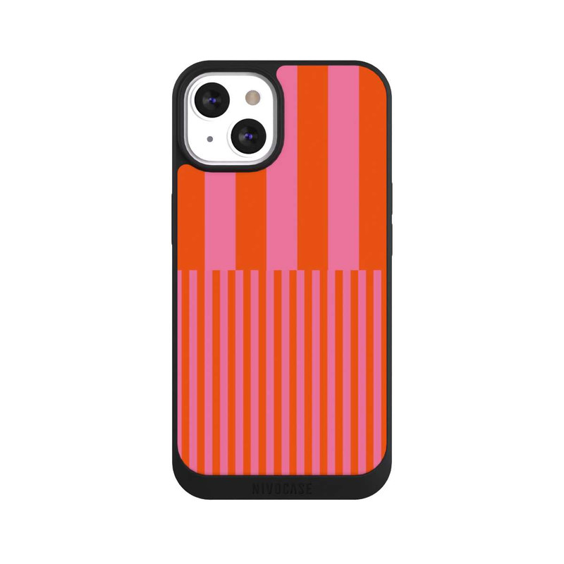 iPhone 13 NIVOpure Streifenmuster Pink Rot