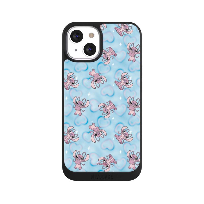 iPhone 13 NIVOpure Lilo & Stitch Angel Pattern Blue Hearts