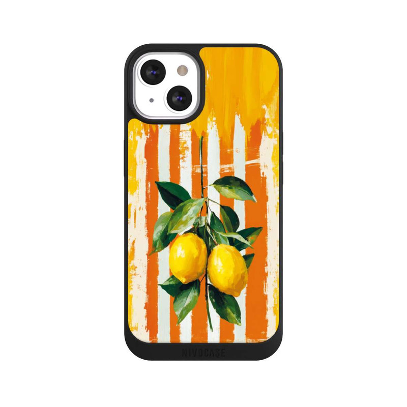 iPhone 13 NIVOpure Summer Lemons on Stripes with AI