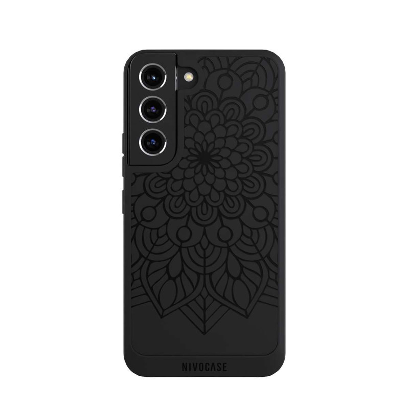 Galaxy S22 NIVOpure Mandala Indien Noir sans Fond