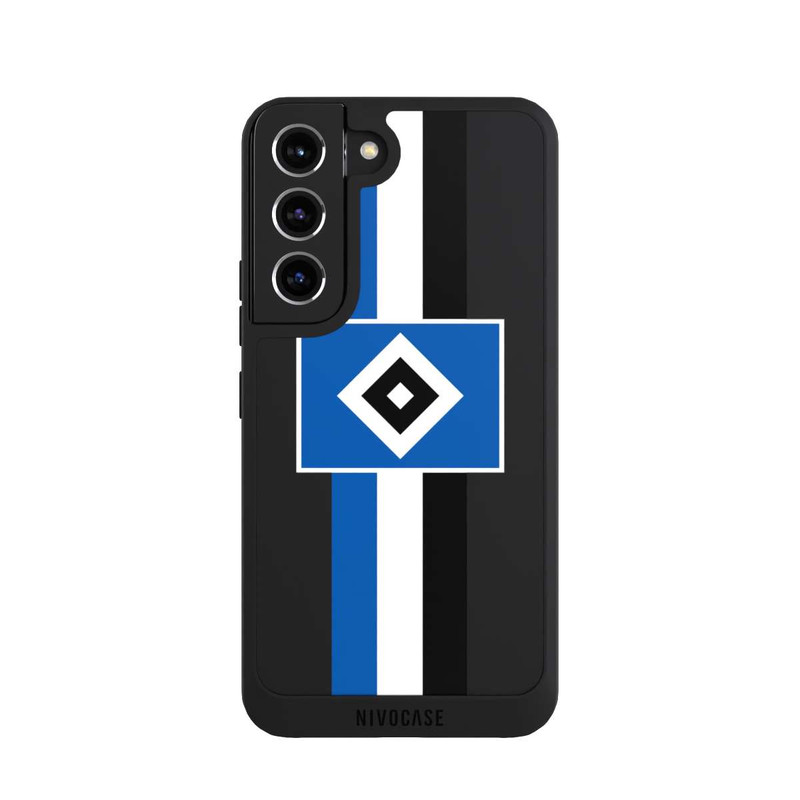 Galaxy S22 NIVOpure HSV Streifen - Blau-Weiß-Schwarz - ohne Hintergrund