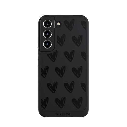 Samsung Galaxy S22 NIVOpure Herzen Schwarz ohne Hintergrund