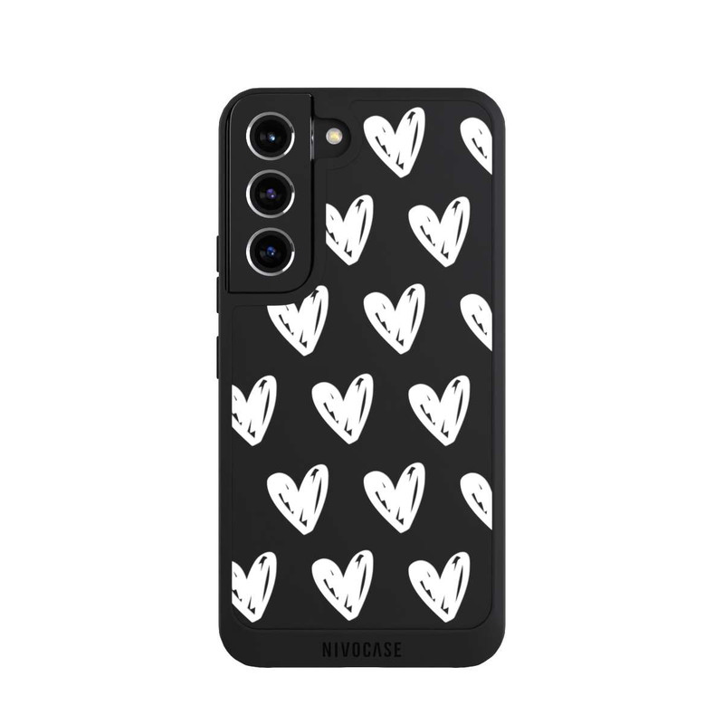 Galaxy S22 NIVOpure Herzen Weiß ohne Hintergrund