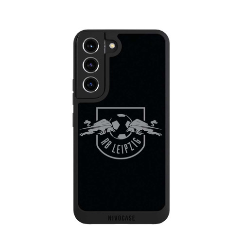 Samsung Galaxy S22 NIVOpure Graues RB Leipzig Logo auf Schwarz