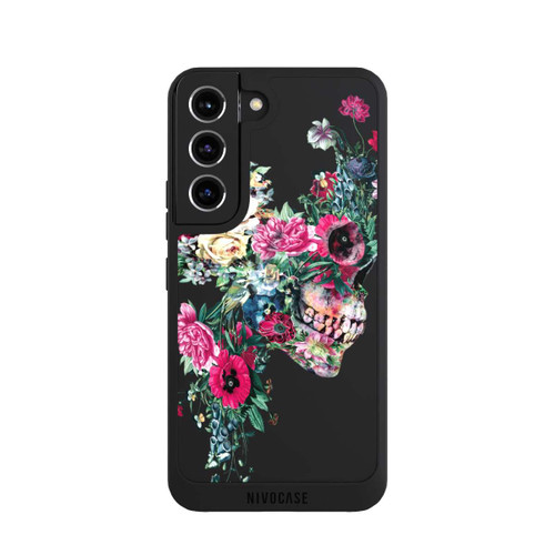Samsung Galaxy S22 NIVOpure Blumen-Totenkopf transparent