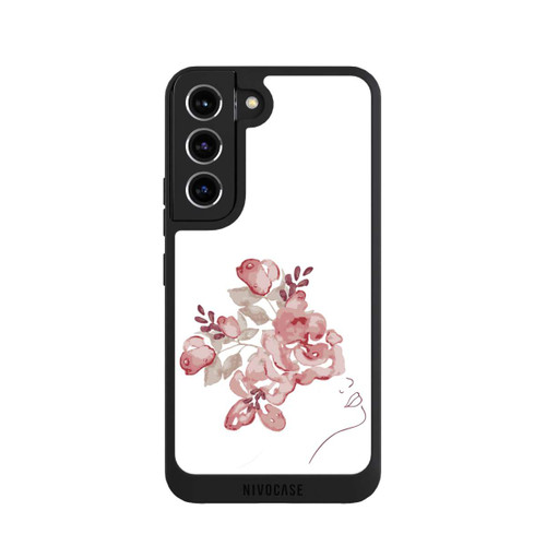 Samsung Galaxy S22 NIVOpure Line Art Gesicht Blumen