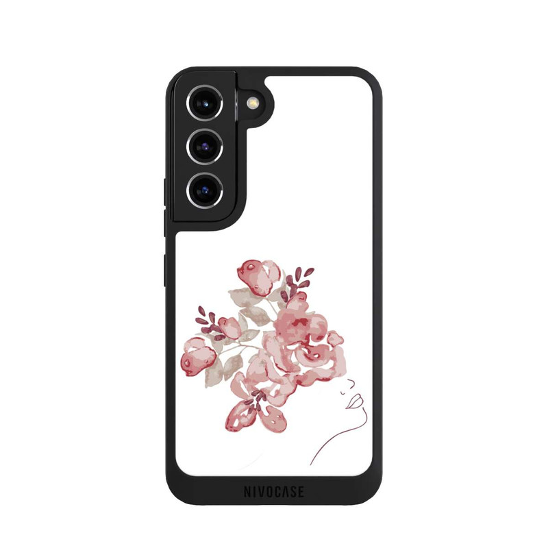 Galaxy S22 NIVOpure Line Art Fleurs de visage de femme