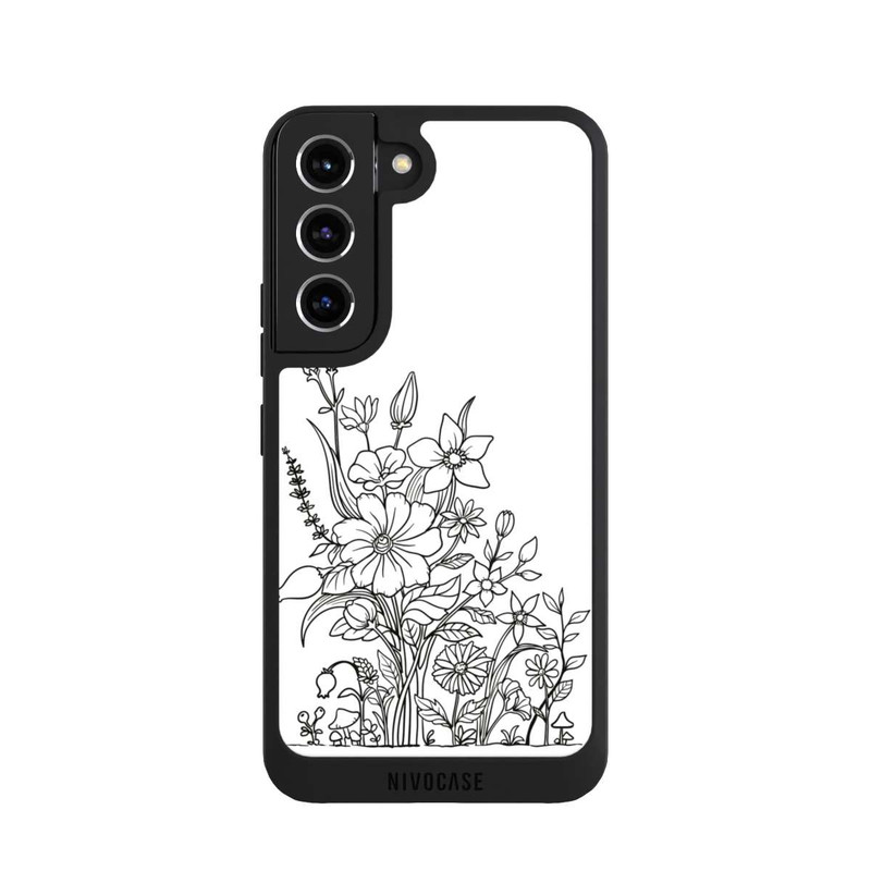 Galaxy S22 NIVOpure Fleurs Dessin au trait