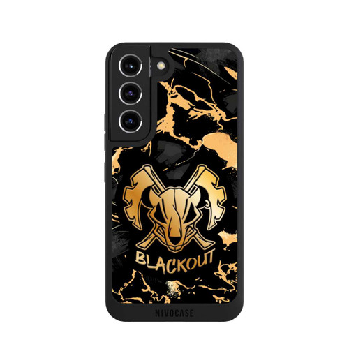 Samsung Galaxy S22 NIVOpure Marble Gold Logo