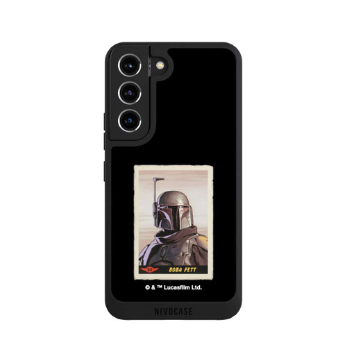 Samsung Galaxy S22 NIVOpure Boba Fett Badges Black Background