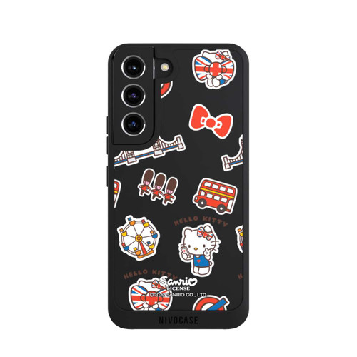Samsung Galaxy S22 NIVOpure Hello Kitty Londoner Abzeichen Transparent
