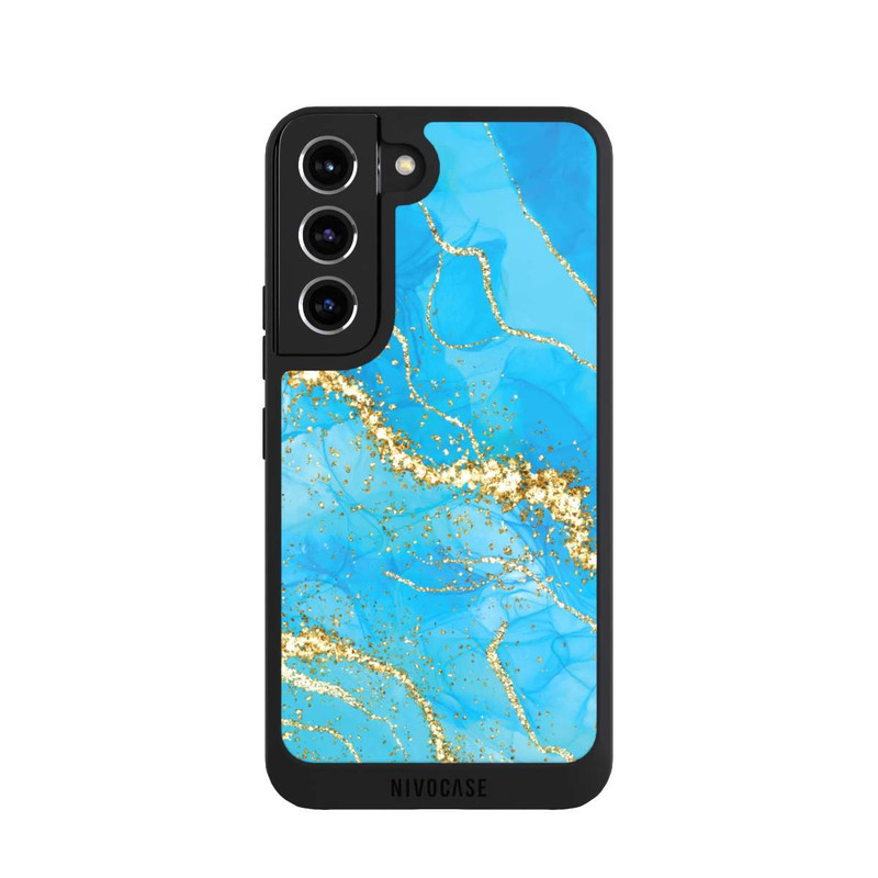 Galaxy S22 NIVOpure Fond Turquoise & Or