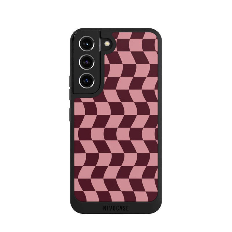 Galaxy S22 NIVOpure Damier rouge-rose