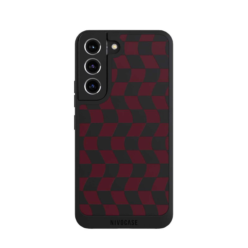 Galaxy S22 NIVOpure Checkered wine red