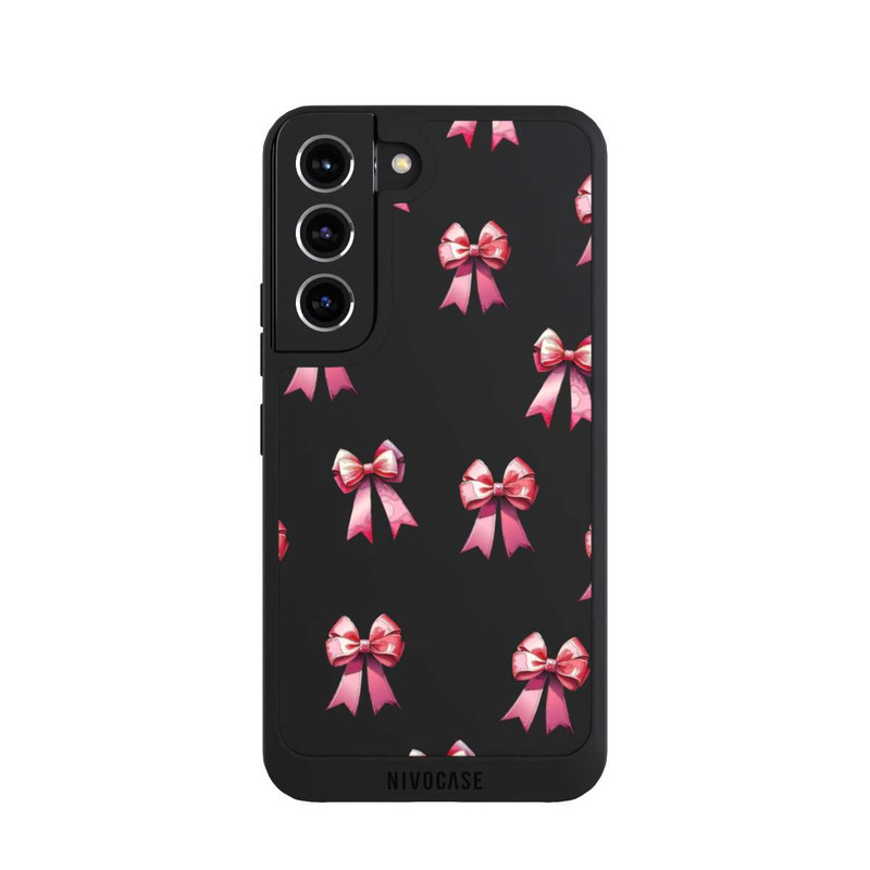 Galaxy S22 NIVOpure Bow Red Pattern Watercolor Transparent