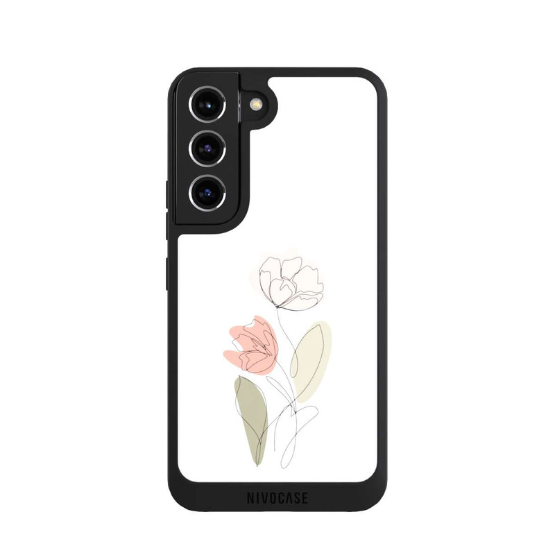 Galaxy S22 NIVOpure Flower Line Art Green