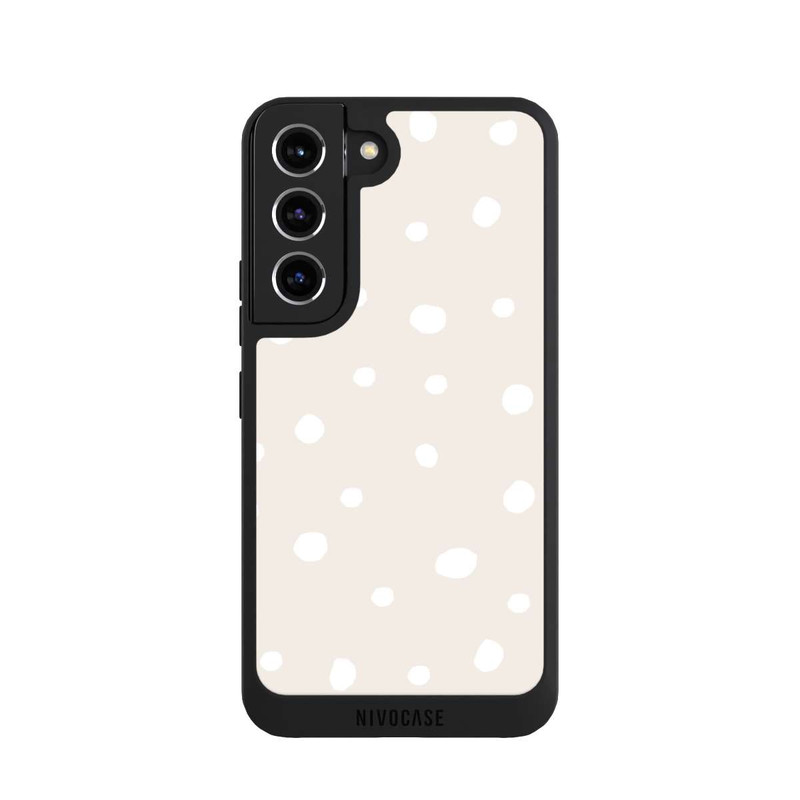 Galaxy S22 NIVOpure Punktmuster Braun Weiß
