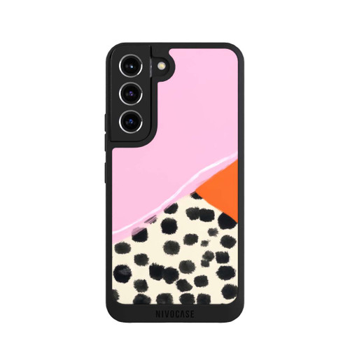Samsung Galaxy S22 NIVOpure Rosa und Orange Gepunkteter Hintergrund