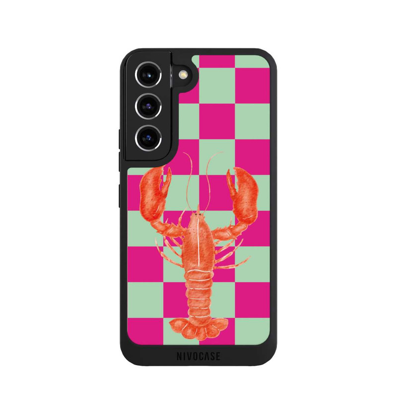 Galaxy S22 NIVOpure Pink Checkers Lobster