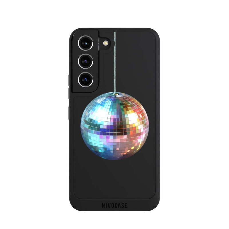 Galaxy S22 NIVOpure Disco Balls Party Blue Gold Transparent with AI