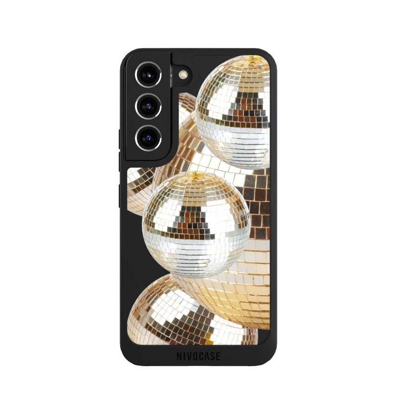 Galaxy S22 NIVOpure Disco Ball Party Gold Transparent with AI