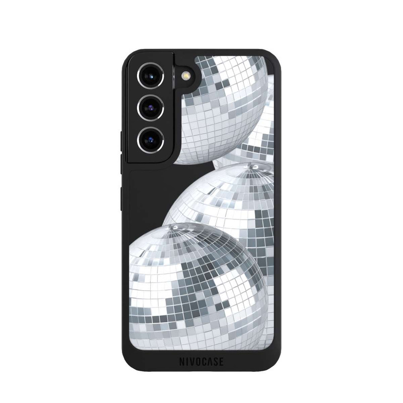 Galaxy S22 NIVOpure Disco Ball Party Silver Transparent with AI