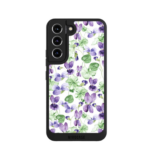 Samsung Galaxy S22 NIVOpure Purple Wildflowers Pattern Watercolor