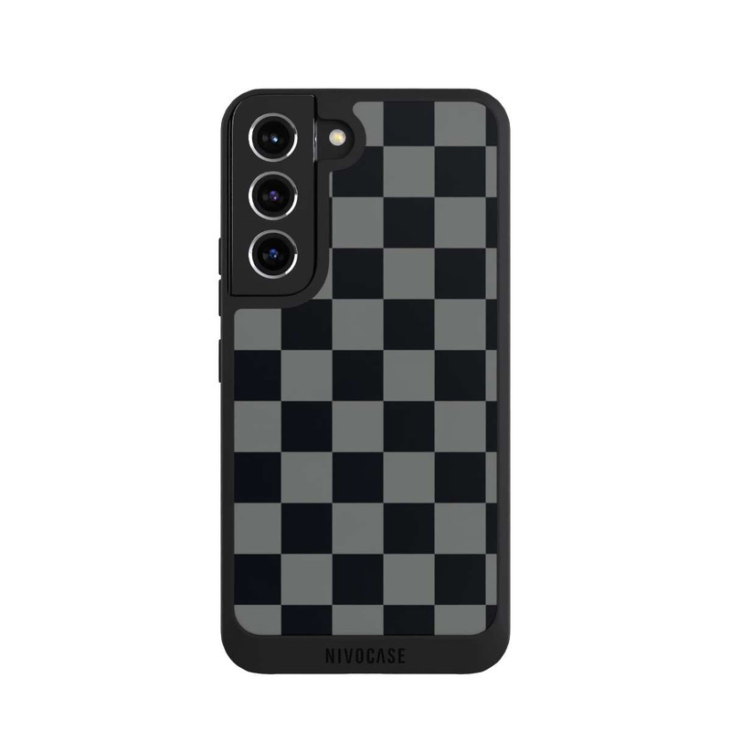 Galaxy S22 NIVOpure Schachbrett Schwarz Grau