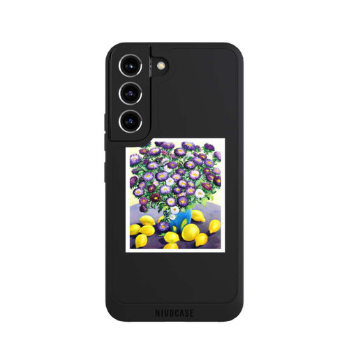Samsung Galaxy S22 NIVOpure Purple Asters and Lemons by Christopher Ryland