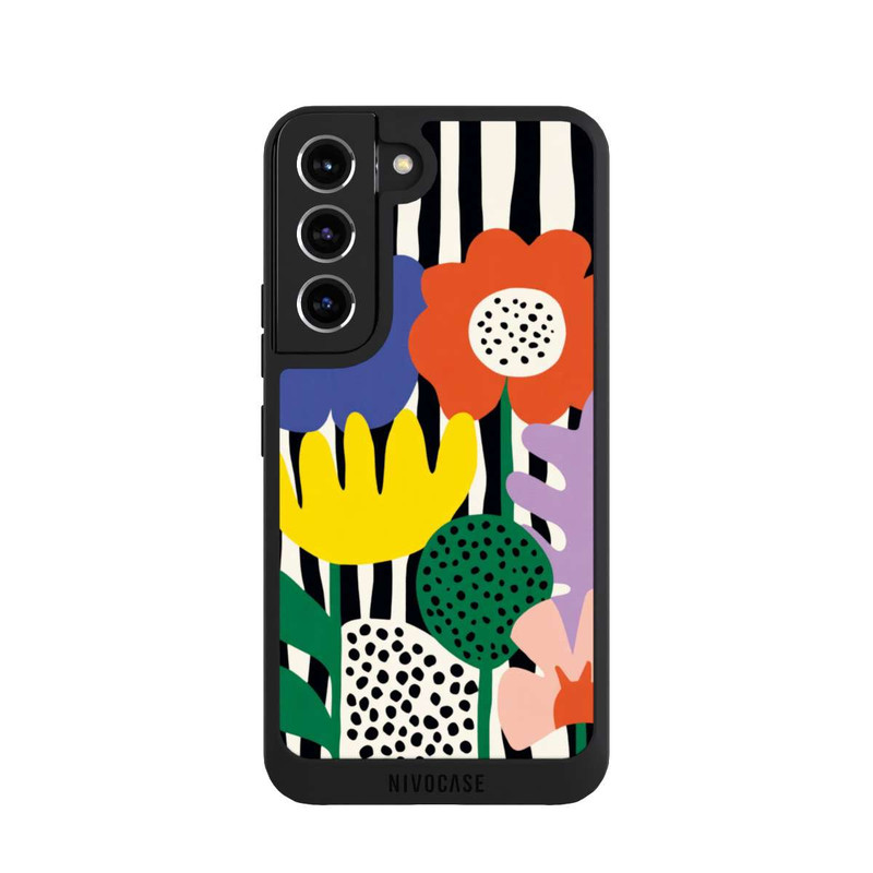 Galaxy S22 NIVOpure Flowers Striped Background