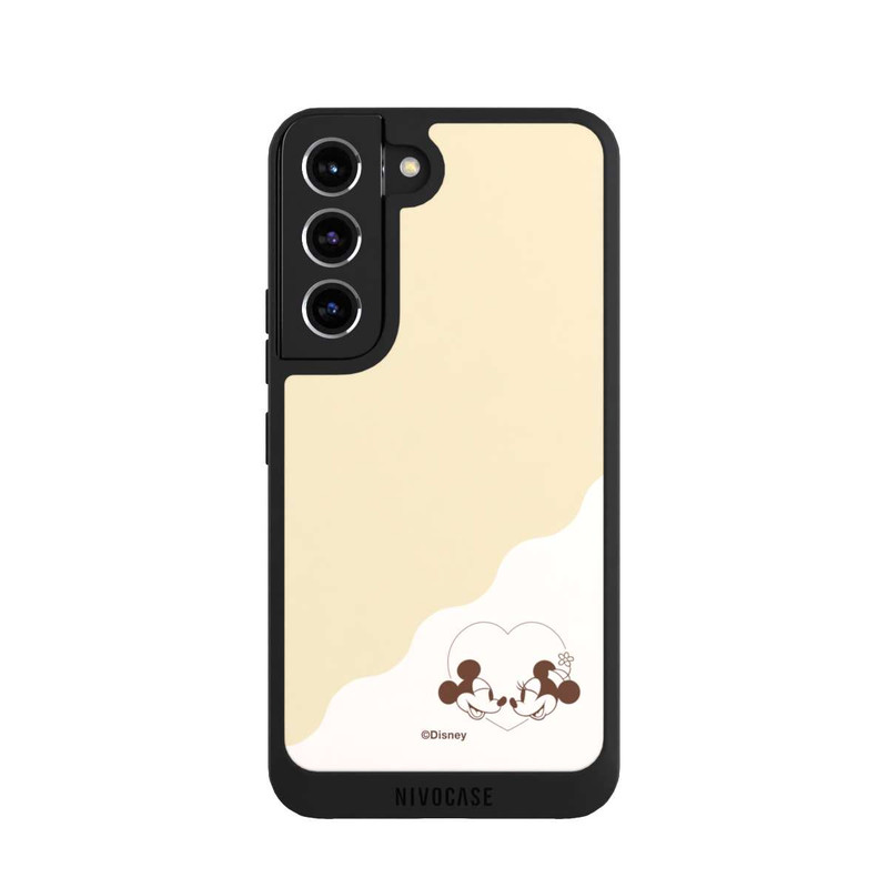 Galaxy S22 NIVOpure Mickey and Minnie Love Heart Beige
