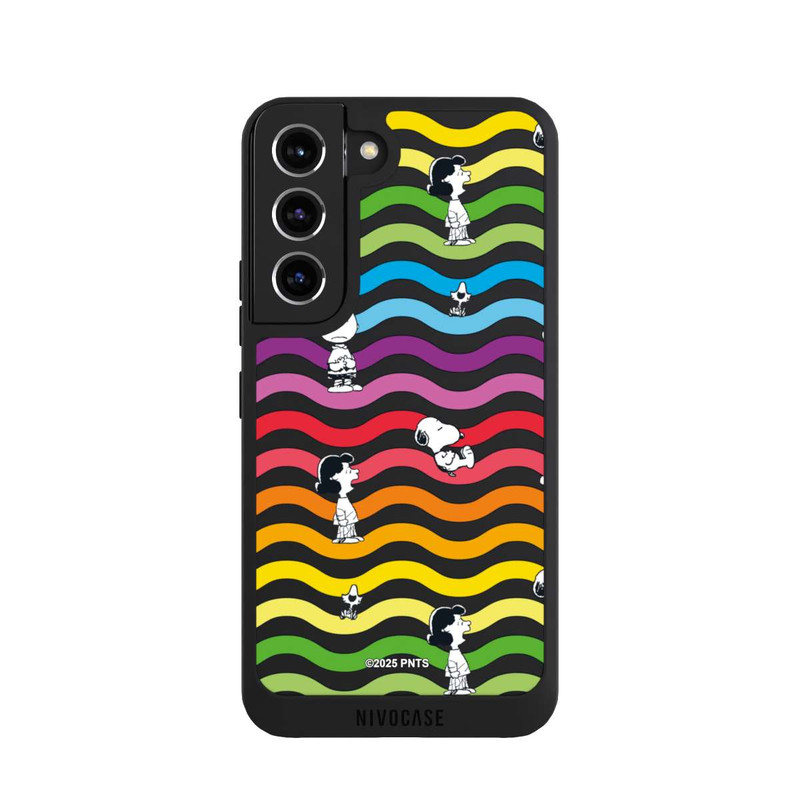 Galaxy S22 NIVOpure Snoopy Pattern Rainbow Transparent