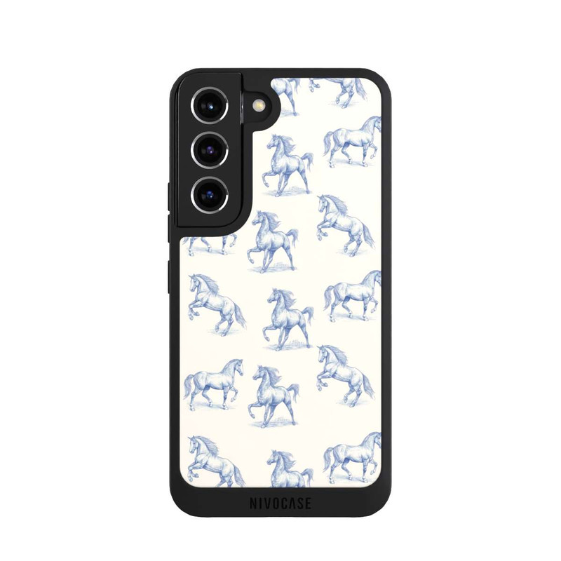 Galaxy S22 NIVOpure Horses Pattern Toile de Jouy avec IA