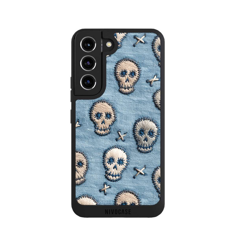 Galaxy S22 NIVOpure Skulls on Jeans Pattern