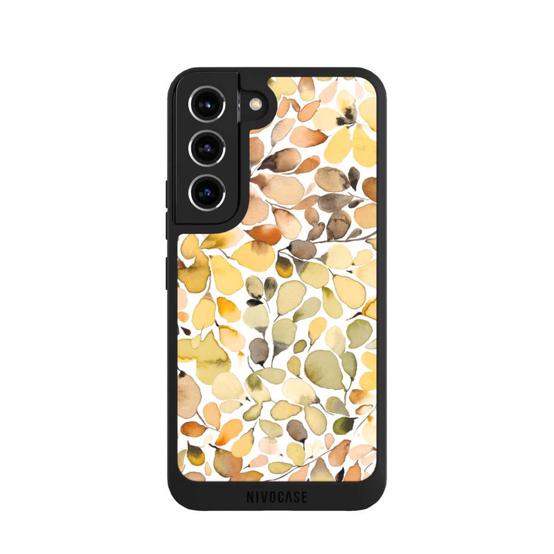 Galaxy S22 NIVOpure Eucalyptus Watercolor Leaves Brown Autumn