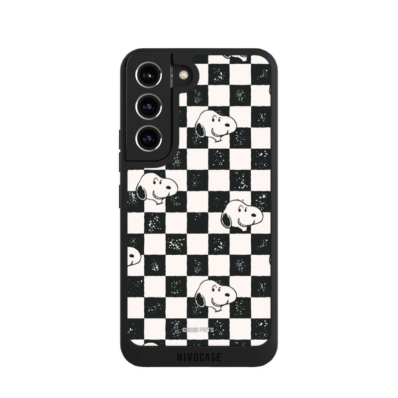 Galaxy S22 NIVOpure Snoopy Heads Checked Pattern