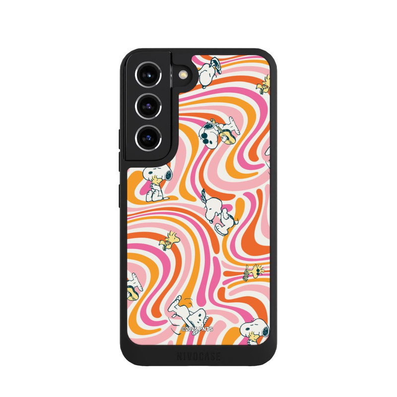Galaxy S22 NIVOpure Peanuts Hippie Pattern Orange